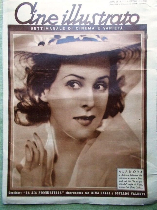 CINE ILLUSTRATO magazine side cover Issue 41 9 October 1940