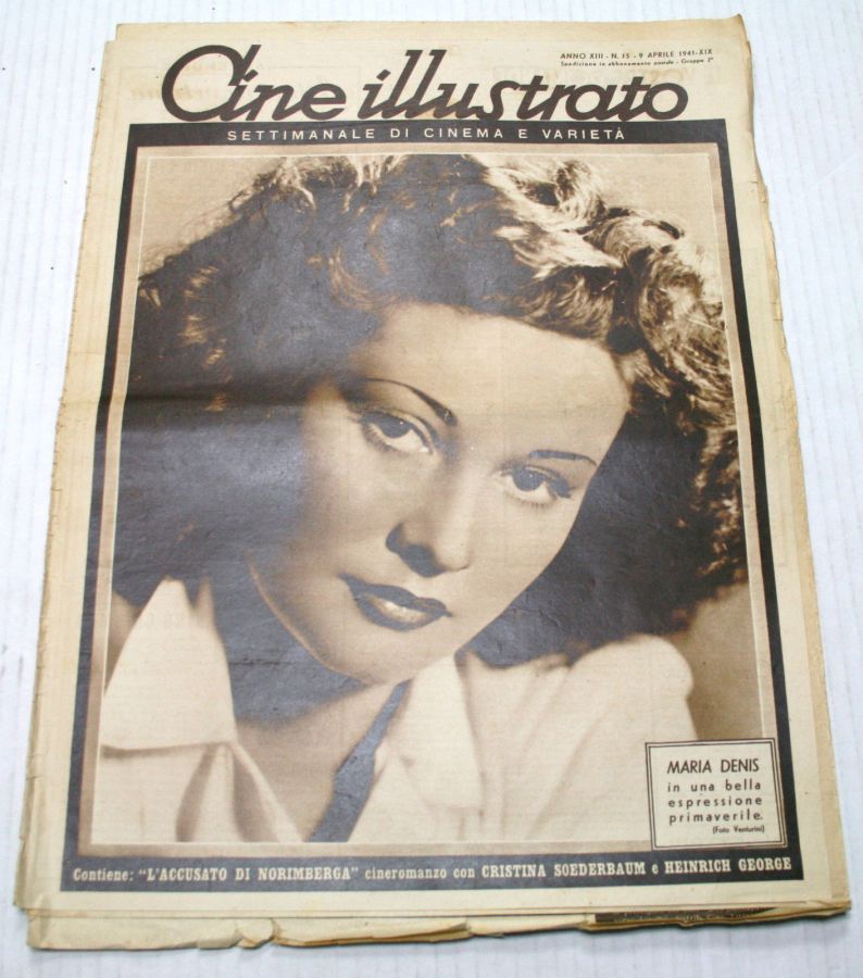 CINE ILLUSTRATO magazine side cover Issue 15 9 April 1941