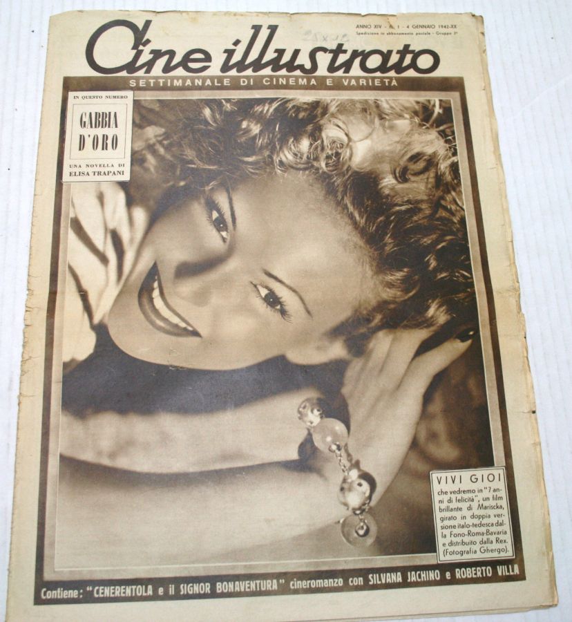 CINE ILLUSTRATO magazine side cover Issue 1 4 January 1942