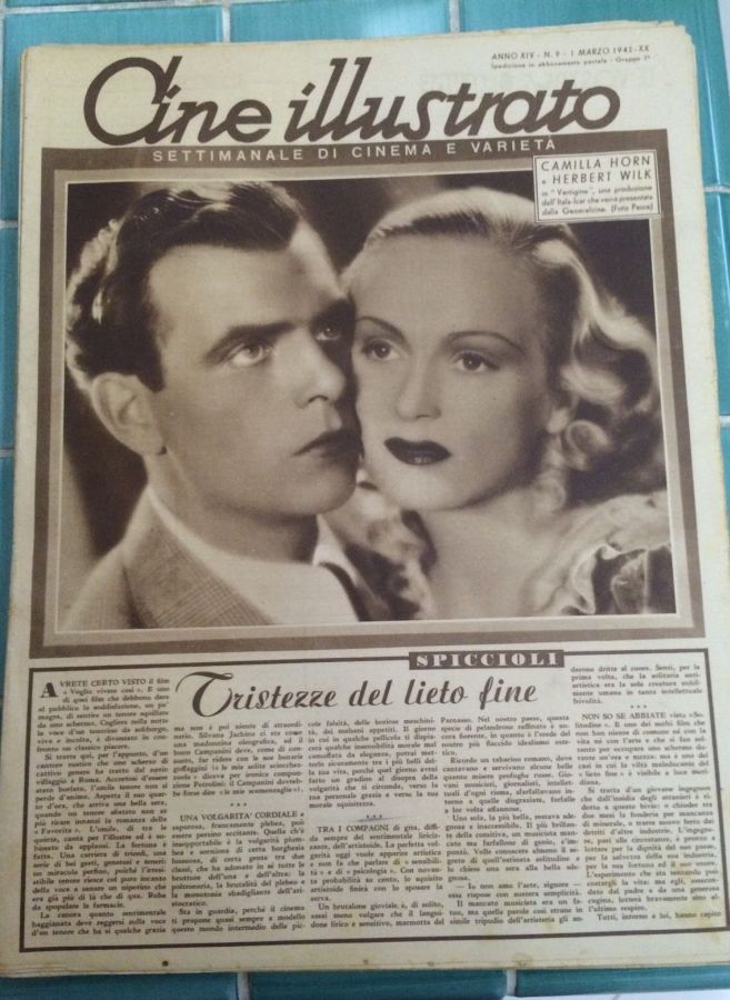 CINE ILLUSTRATO magazine side cover Issue 9 1 March 1942