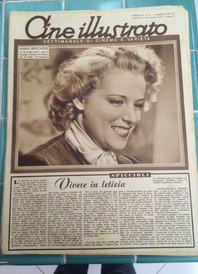 CINE ILLUSTRATO magazine side cover Issue 11 15 March 1942