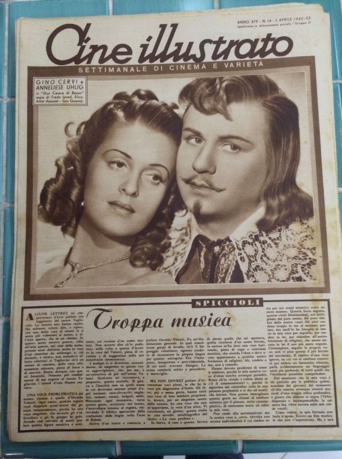 CINE ILLUSTRATO magazine side cover Issue 14 5 April 1942