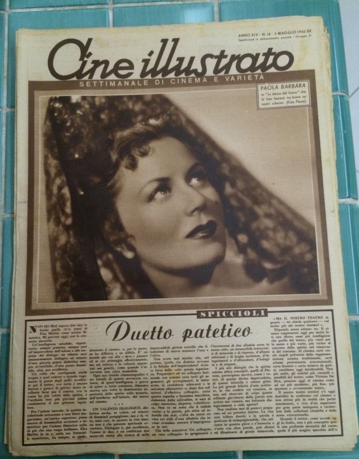 CINE ILLUSTRATO magazine side cover Issue 18 3 May 1942