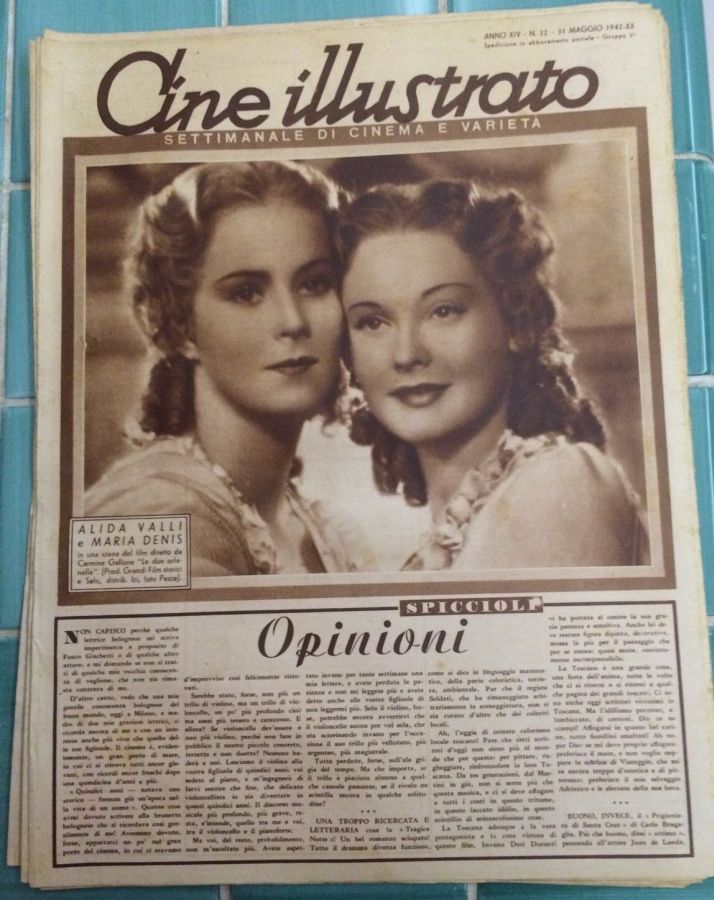 CINE ILLUSTRATO magazine side cover Issue 22 31 May 1942