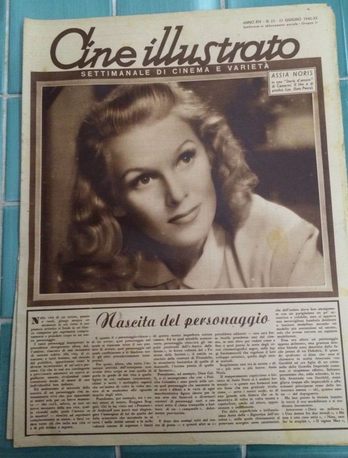 CINE ILLUSTRATO magazine side cover Issue 25 21 June 1942