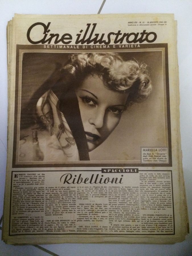 CINE ILLUSTRATO magazine side cover Issue 35 30 August 1942