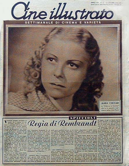CINE ILLUSTRATO magazine side cover Issue 43 25 October 1942