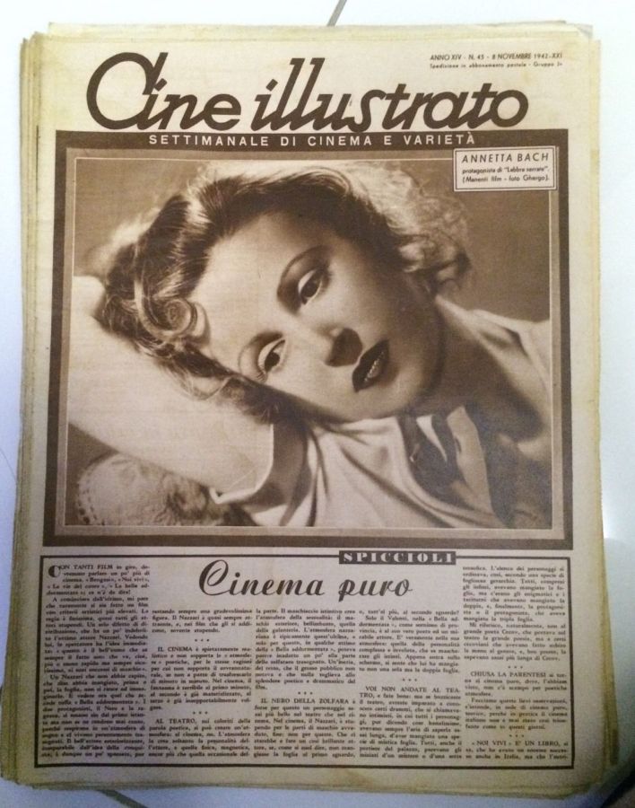 CINE ILLUSTRATO magazine side cover Issue 45 8 November 1942