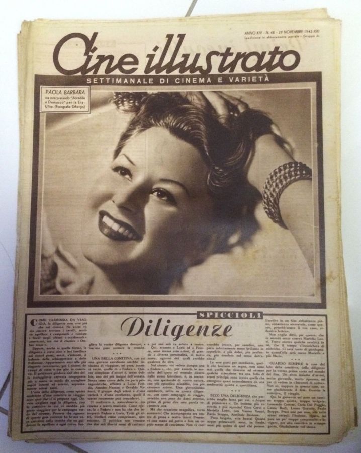 CINE ILLUSTRATO magazine side cover Issue 48 29 November 1942