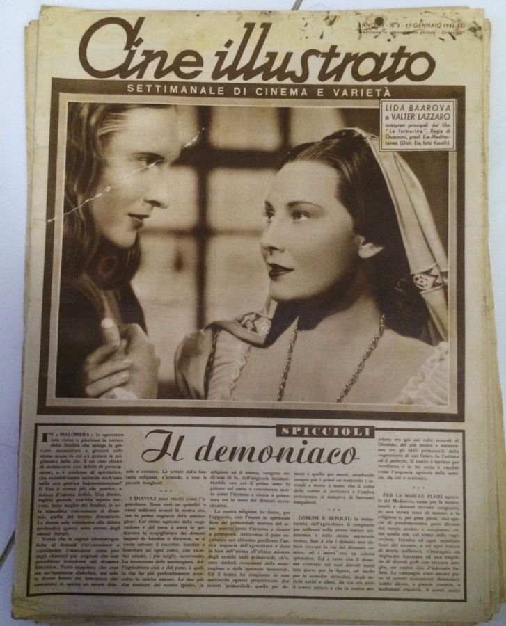 CINE ILLUSTRATO magazine side cover Issue 3 17 January 1943