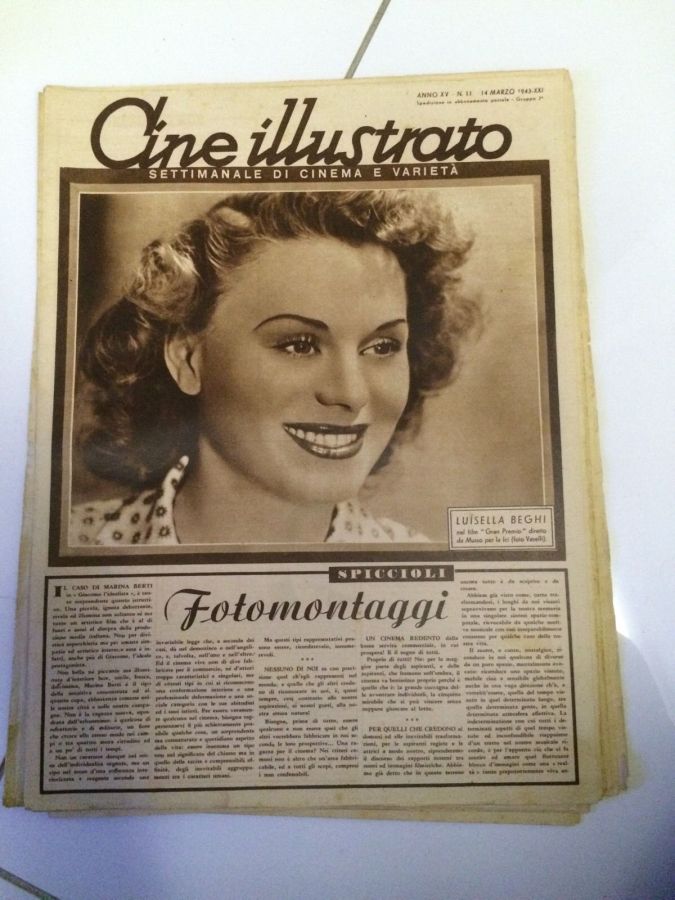 CINE ILLUSTRATO magazine side cover Issue 11 14 March 1943