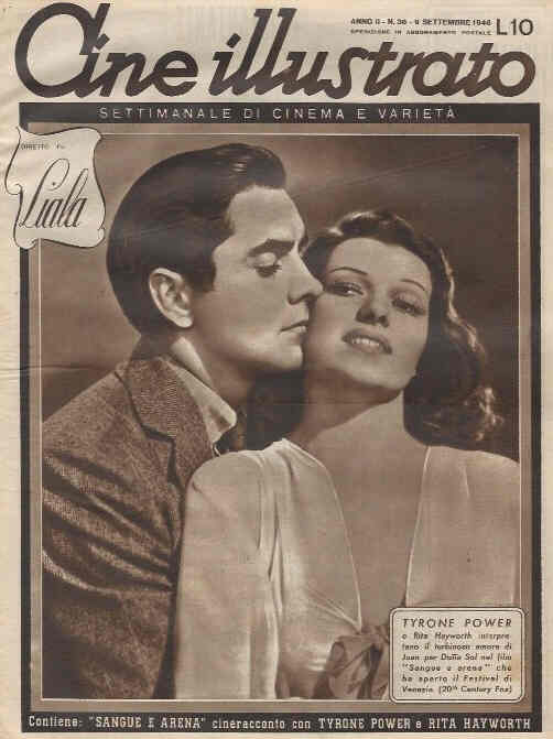 CINE ILLUSTRATO magazine side cover Issue 38 19 September 1946