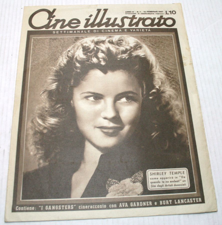 CINE ILLUSTRATO magazine side cover Issue 7 13 February 1947