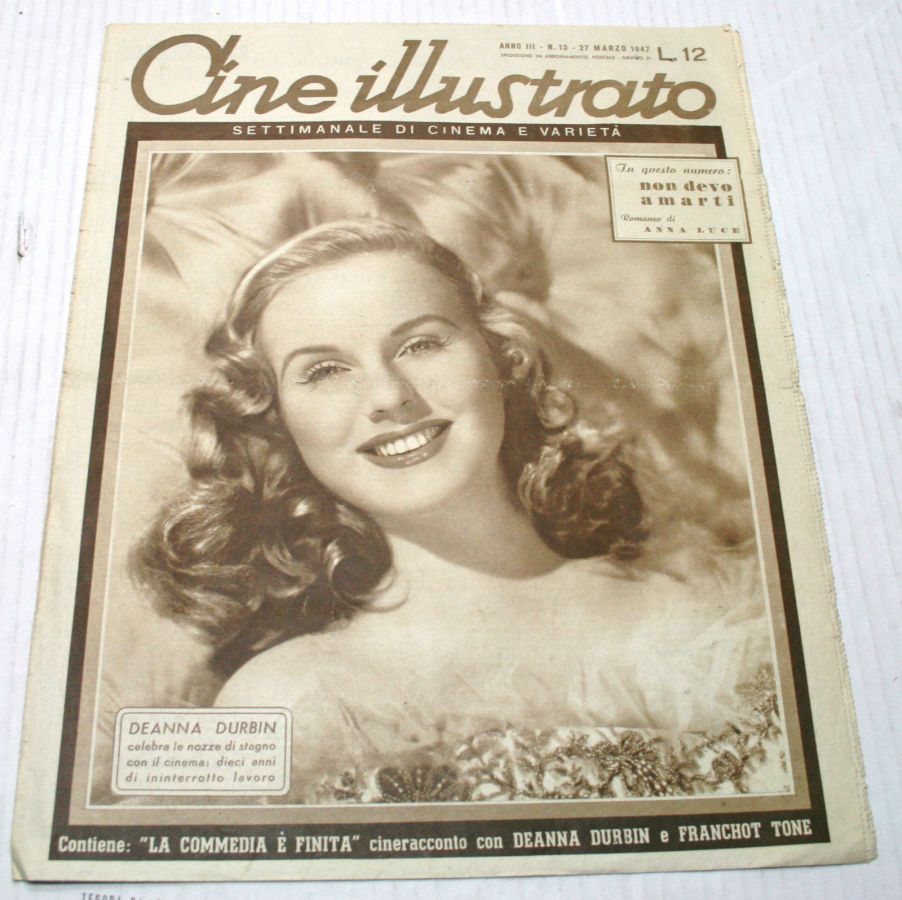 CINE ILLUSTRATO magazine side cover Issue 13 27 March 1947