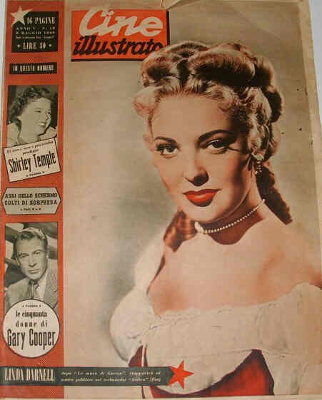 CINE ILLUSTRATO magazine side cover Issue 19 8 May 1949