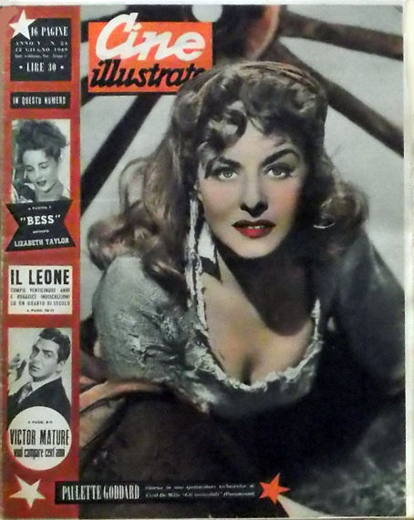 CINE ILLUSTRATO magazine side cover Issue 24 12 June 1949