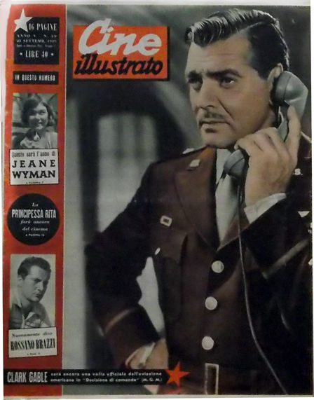 CINE ILLUSTRATO magazine side cover Issue 39 25 September 1949