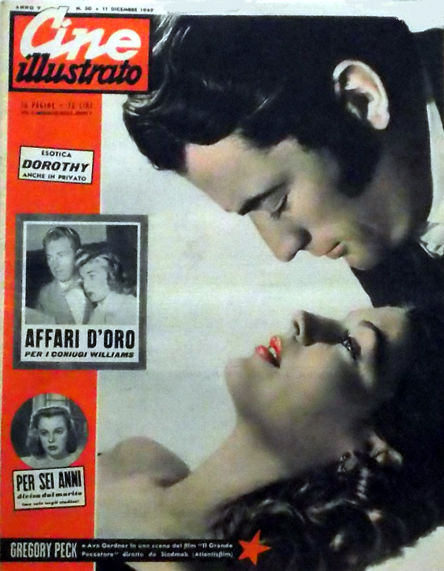 CINE ILLUSTRATO magazine side cover Issue 50 11 December 1949