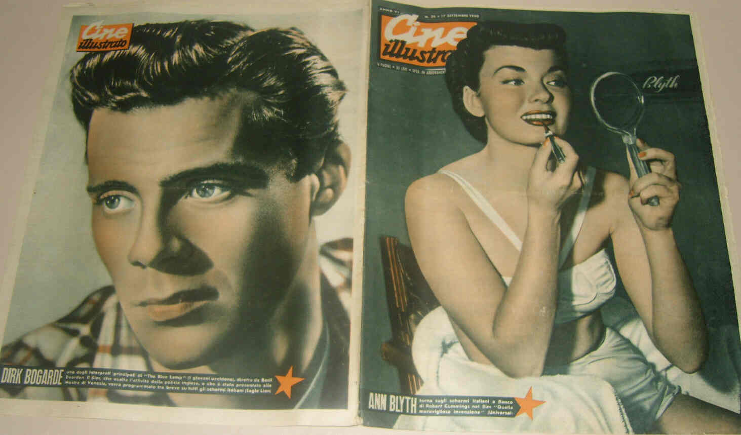 CINE ILLUSTRATO magazine side cover Issue 38 17 September 1950