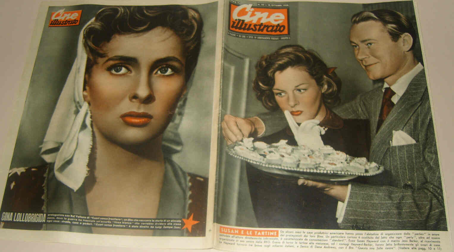 CINE ILLUSTRATO magazine side cover Issue 42 15 October 1950