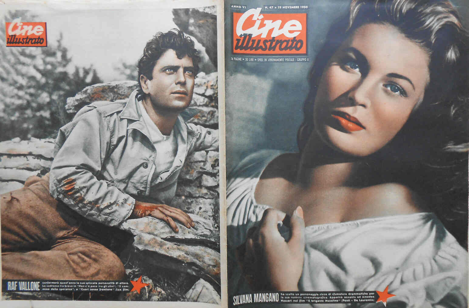CINE ILLUSTRATO magazine side cover Issue 47 19 November 1950