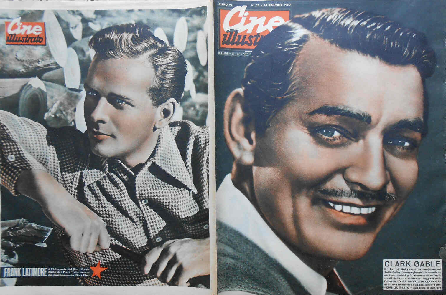 CINE ILLUSTRATO magazine side cover Issue 52 24 December 1950