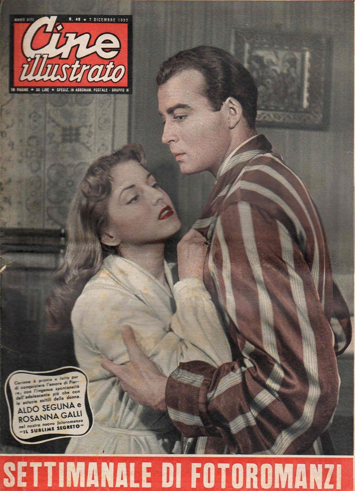 CINE ILLUSTRATO magazine side cover Issue 49 7 December 1952