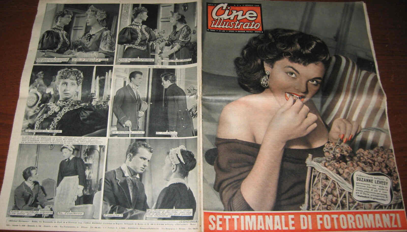CINE ILLUSTRATO magazine side cover Issue 2 11 January 1953