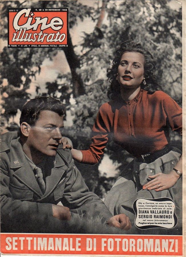 CINE ILLUSTRATO magazine side cover Issue 48 29 November 1953