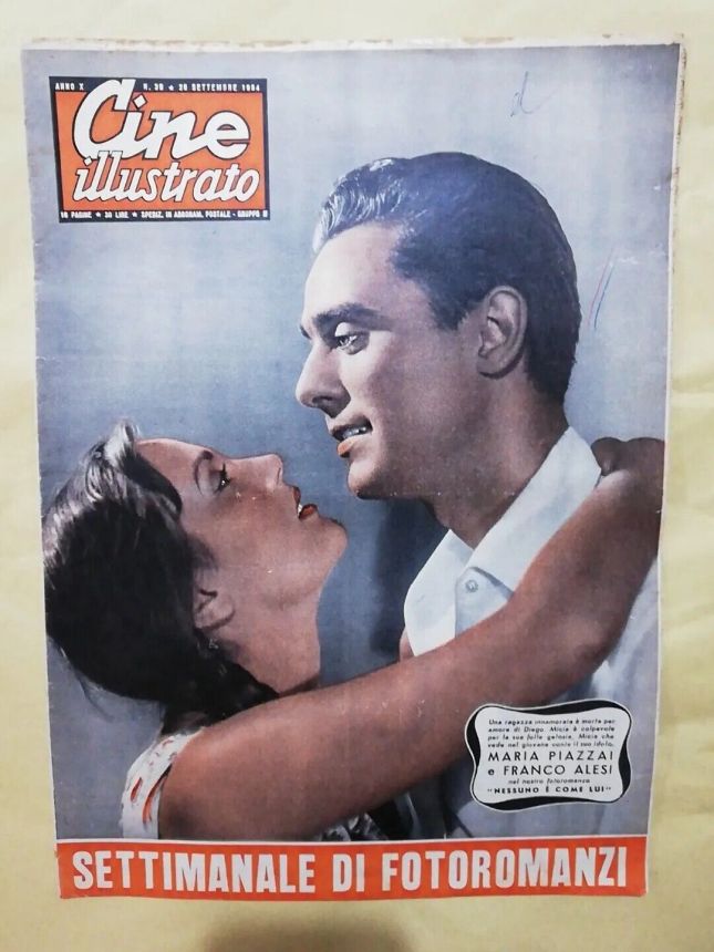 CINE ILLUSTRATO magazine side cover Issue 39 28 September 1954