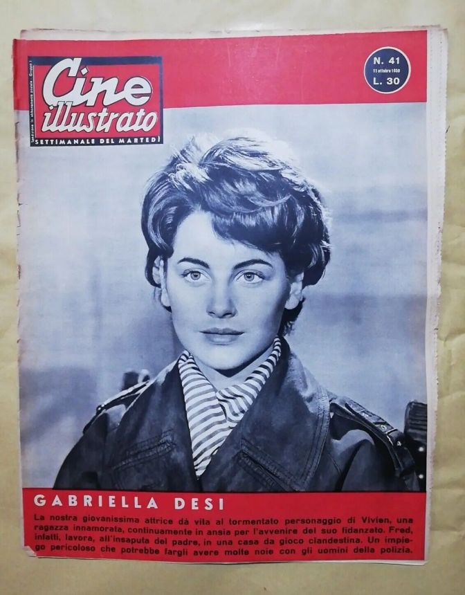 CINE ILLUSTRATO magazine side cover Issue 41 11 October 1959