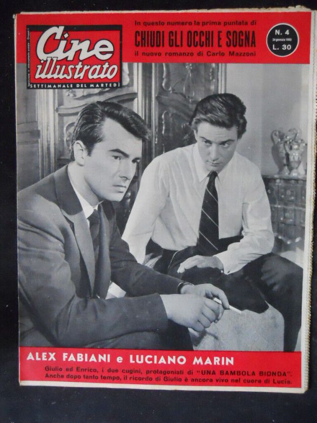 CINE ILLUSTRATO magazine side cover Issue 4 24 January 1960