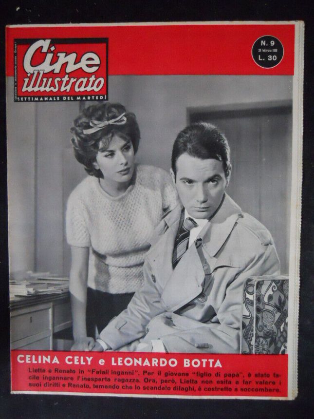 CINE ILLUSTRATO magazine side cover Issue 9 28 February 1960