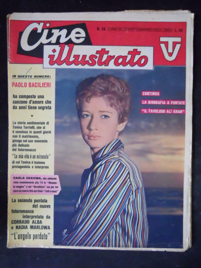CINE ILLUSTRATO magazine side cover Issue 25 19 June 1960