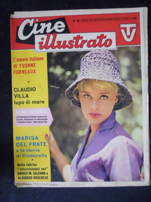 CINE ILLUSTRATO magazine side cover Issue 35 28 August 1960