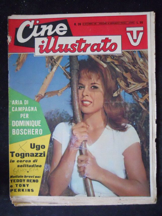 CINE ILLUSTRATO magazine side cover Issue 39  September 1960