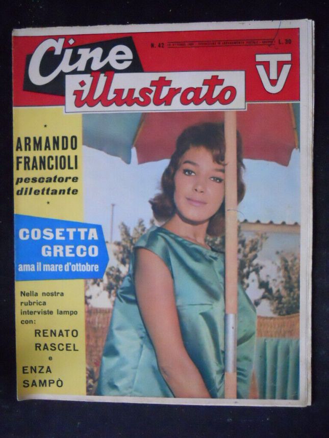 CINE ILLUSTRATO magazine side cover Issue 42  October 1960