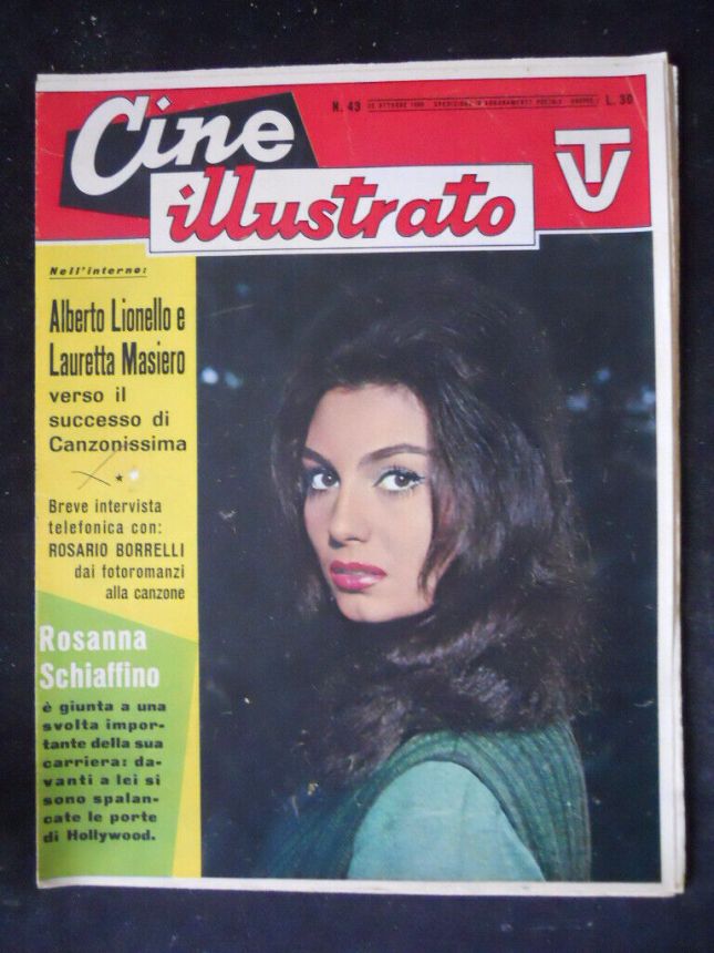CINE ILLUSTRATO magazine side cover Issue 43  October 1960