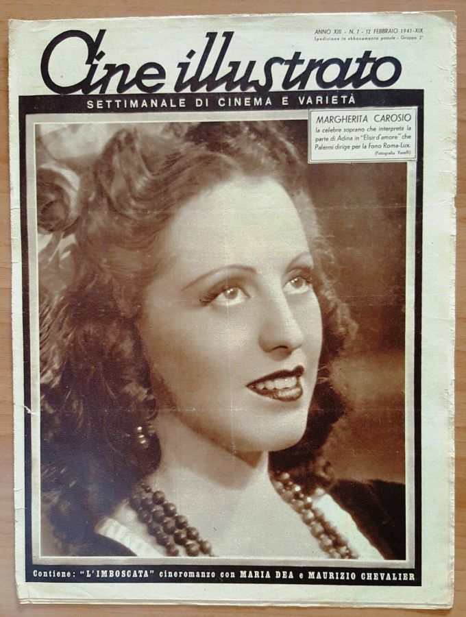 CINE ILLUSTRATO magazine side cover Issue 7 12 February 1941
