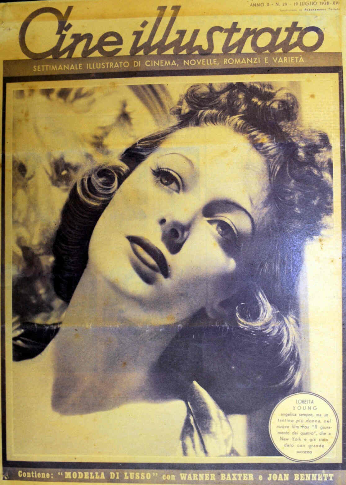CINE ILLUSTRATO magazine side cover Issue 29 19 July 1938