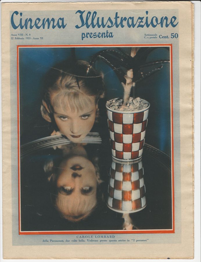 CINEMA ILLUSTRAZIONE magazine side cover Issue 8 22 February 1933