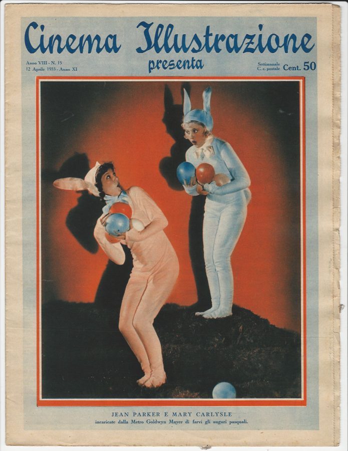 CINEMA ILLUSTRAZIONE magazine side cover Issue 15 12 April 1933