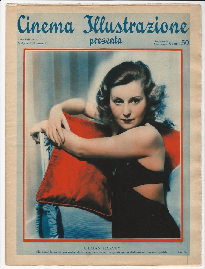 CINEMA ILLUSTRAZIONE magazine side cover Issue 17 26 April 1933