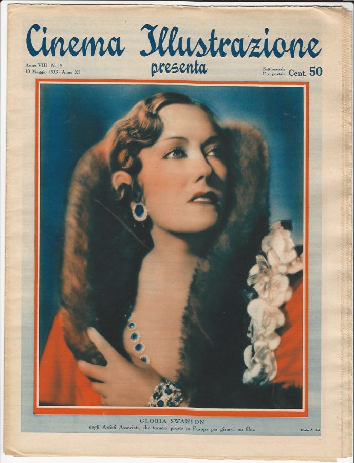 CINEMA ILLUSTRAZIONE magazine side cover Issue 19 10 May 1933