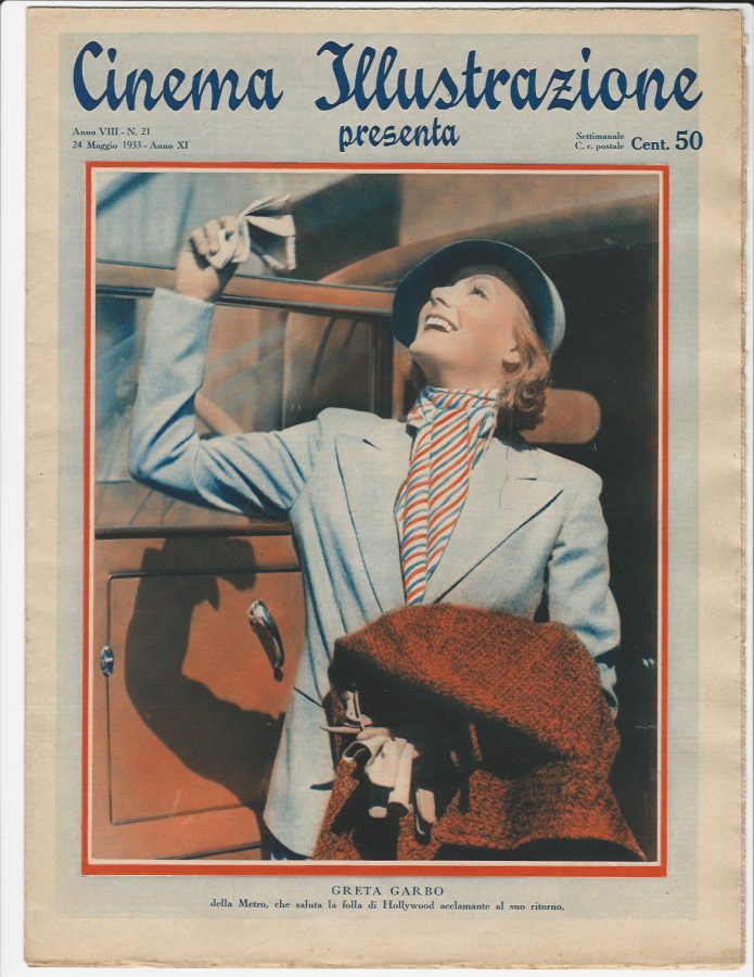 CINEMA ILLUSTRAZIONE magazine side cover Issue 21 24 May 1933