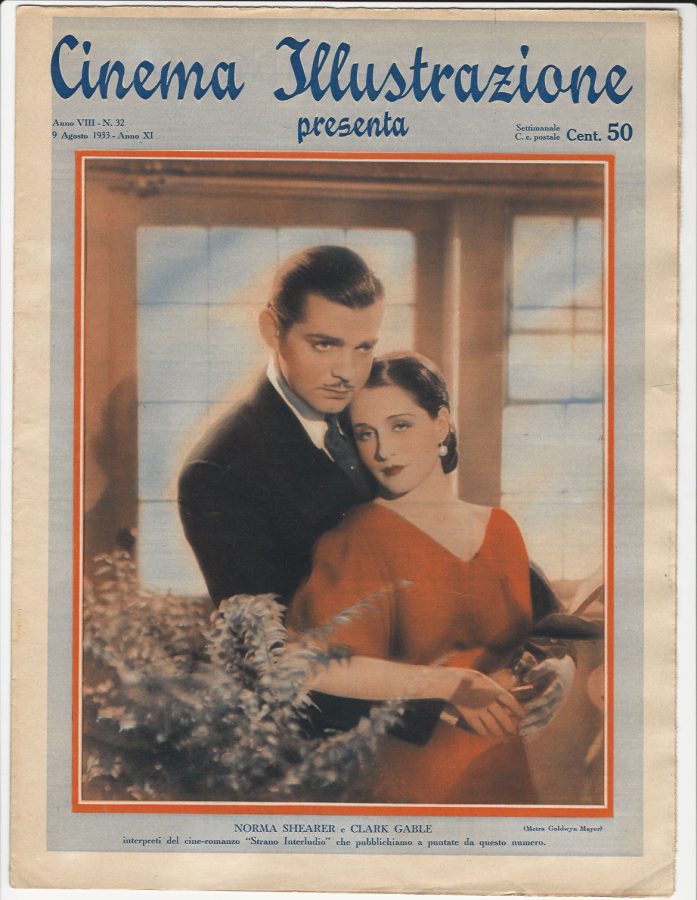 CINEMA ILLUSTRAZIONE magazine side cover Issue 32 9 August 1933