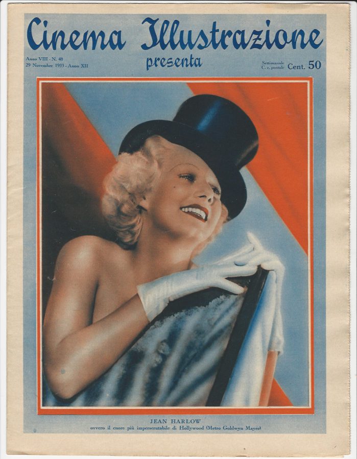 CINEMA ILLUSTRAZIONE magazine side cover Issue 48 29 November 1933