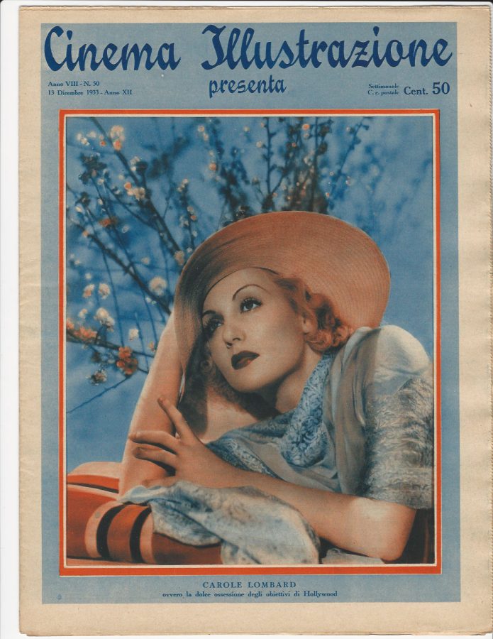 CINEMA ILLUSTRAZIONE magazine side cover Issue 50 13 December 1933