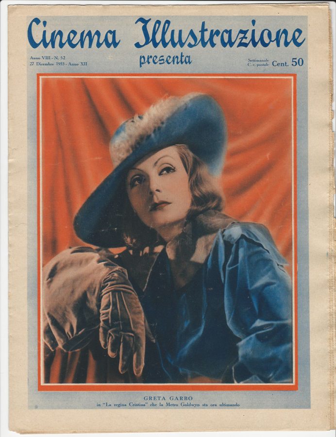 CINEMA ILLUSTRAZIONE magazine side cover Issue 52 27 December 1933