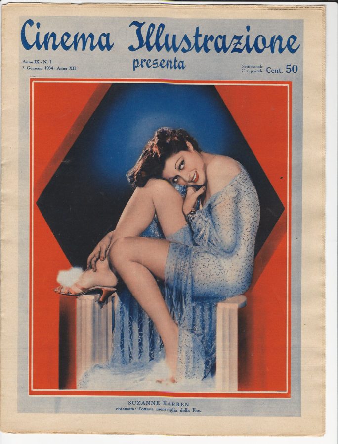 CINEMA ILLUSTRAZIONE magazine side cover Issue 1 3 January 1934
